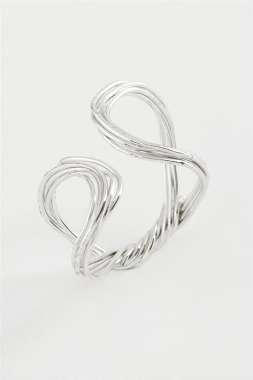 Oval Metal Yüzük - Gümüş Rengi