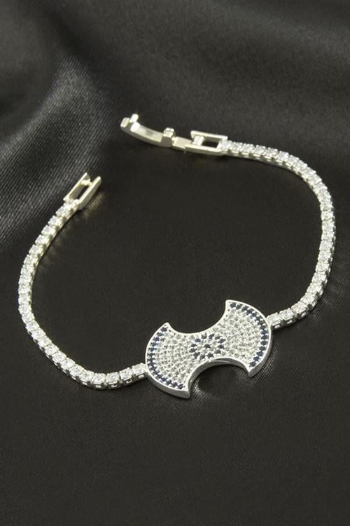 Fiyong Zirkon Taşlı Çocuk Bileklik 16 cm - Gümüş Rengi