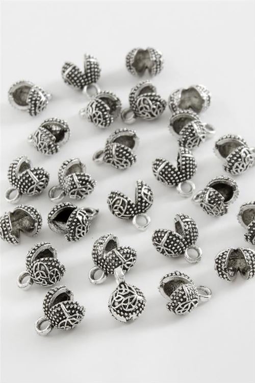 8 mm Tuğra Tesbih Kapama Aparatı 50 Gram - Gümüş Rengi