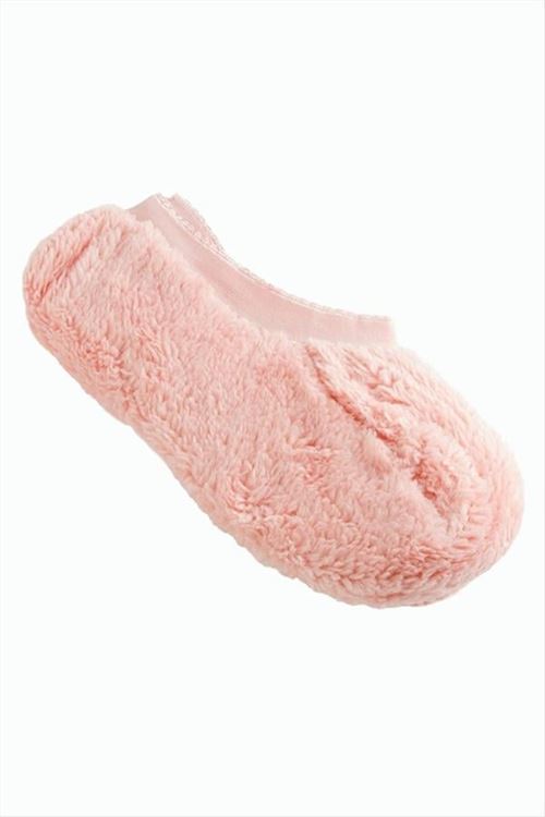Peluş Polarlı Patik - Açık Pembe