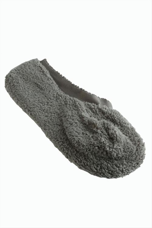Peluş Polarlı Patik - Gri