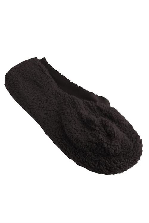 Peluş Polarlı Patik - Siyah