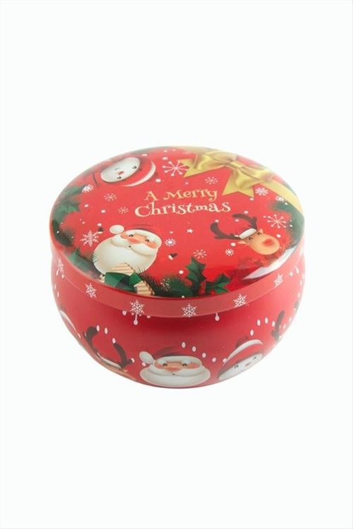 Noel Baba Yılbaşı Kapaklı Mum 6 cm - Kırmızı
