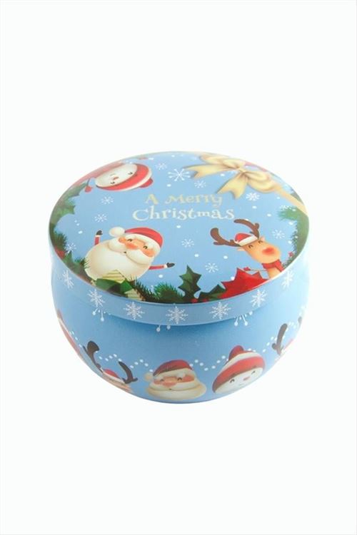 Kardan Adam Yılbaşı Kapaklı Mum 6 cm - Mavi