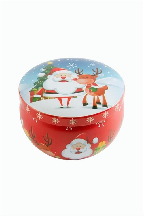 Noel Baba Yılbaşı Kapaklı Mum 6 cm - Kırmızı