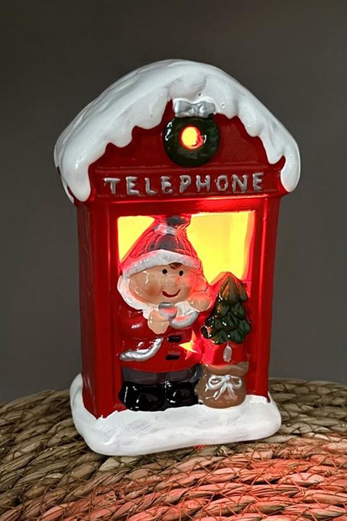 Telephone Yazılı Işıklı Yılbaşı Biblo - Kırmızı