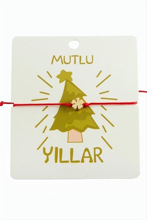Yonca Yılbaşı Bilekliği - Kırmızı