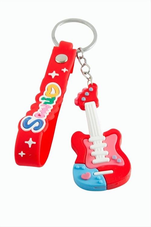 Gitar Silikon Anahtarlık - Ebruli