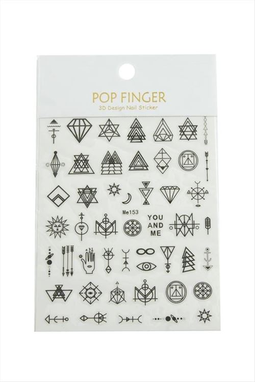 Geometri Tattoo Dövme Sticker - Beyaz