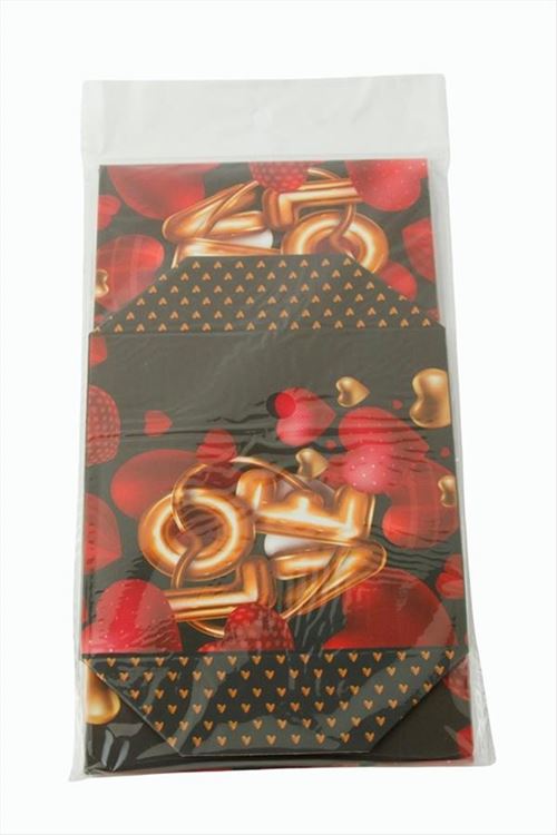 Love Yazılı Simli Kare Hediyelik Kutu 22 cm - Kırmızı