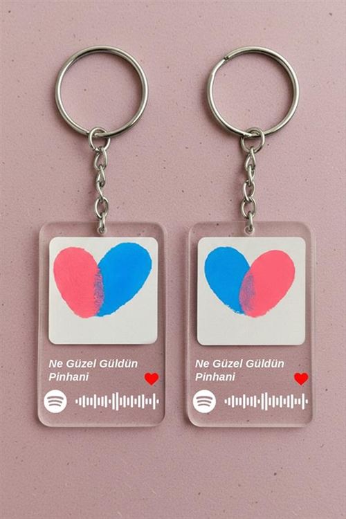 Sevgili Parmak İzli Anahtarlık Yapma Seti - Gümüş Rengi