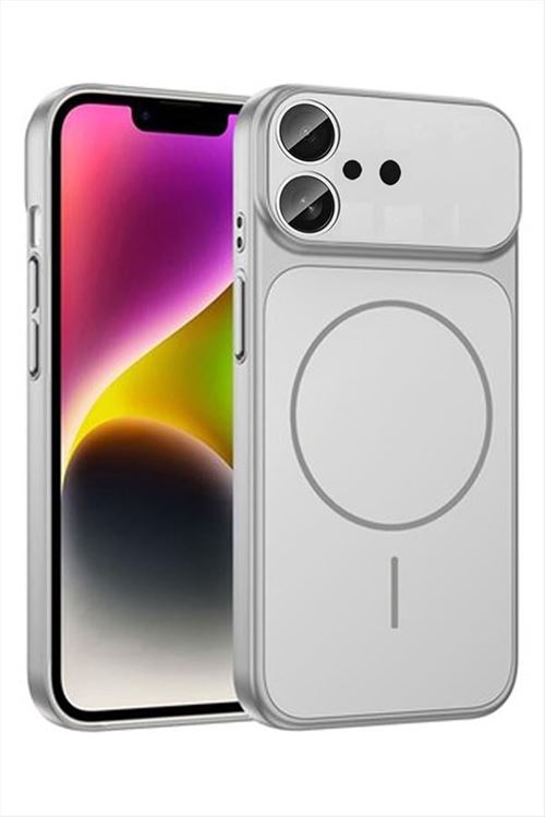 İphone 17 Uyumlu Magsaff Kapak Kılıf - Gri