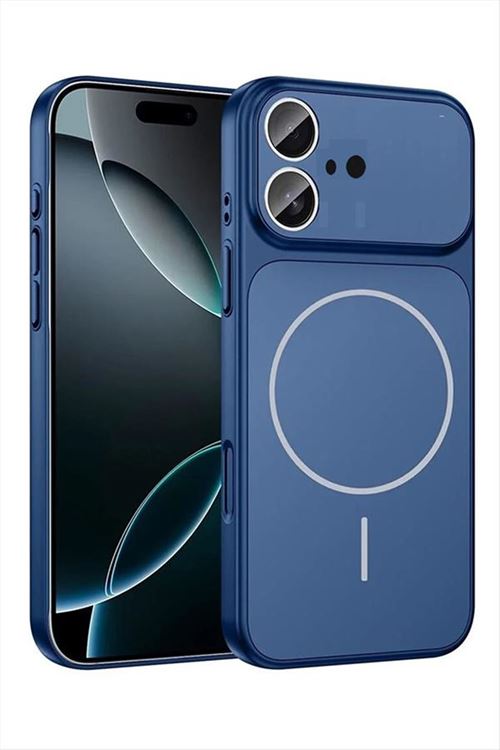 İphone 17 Uyumlu Magsaff Kapak Kılıf - Lacivert