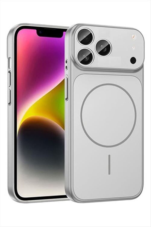 İphone 17 Pro Uyumlu Magsaff Kapak Kılıf - Gri