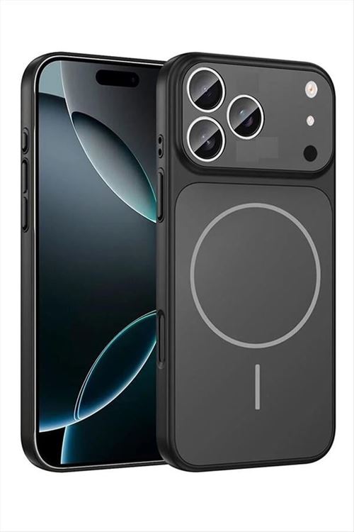 İphone 17 Pro Uyumlu Magsaff Kapak Kılıf - Siyah