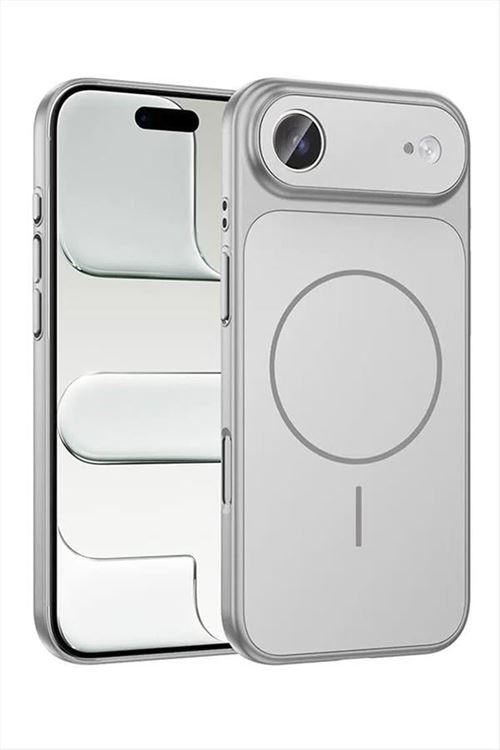 İphone 17 Air Uyumlu Magsaff Kapak Kılıf - Gri
