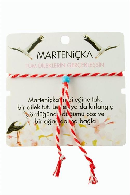 Mavi Boncuk Marteniçka Bileklik - Mavi