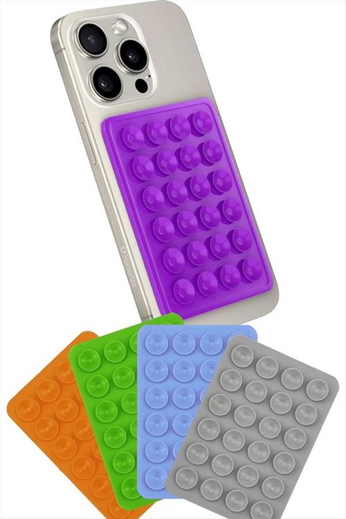 Vantuzlu Silikon Telefon Tutucu - Turuncu