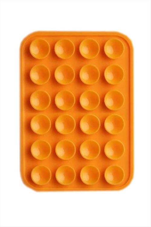 Vantuzlu Silikon Telefon Tutucu - Turuncu