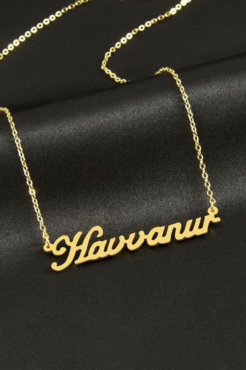 Havvanur İsimli Kolye - Sarı