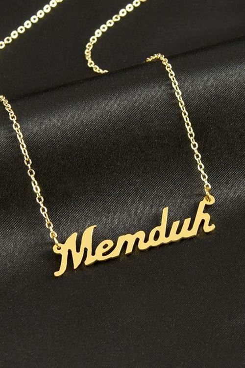 Memduh İsimli Kolye - Sarı