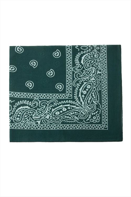 Çini Desenli Bandana 50*50 - Petrol Yeşili