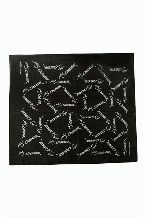 Atatürk İmzalı Desenli Bandana 50*50 - Siyah