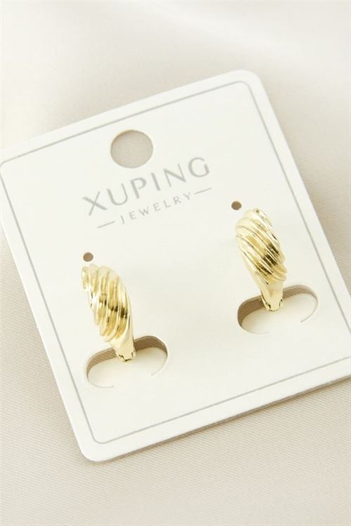 Xuping Lüks Çelik Küpe - Sarı