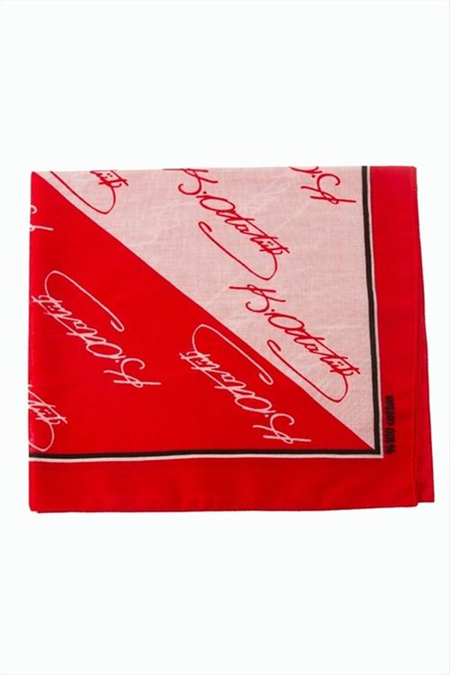 Atatürk İmzalı Desenli Bandana 50*50 - Kırmızı