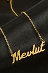 MEvlüt İsimli Kolye (Kişiye Özel) - Sarı