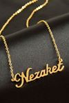 Nezaket isimli kolye (Kişiye Özel) - Sarı