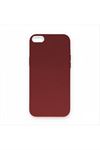 iPhone 7/8 Plus Kadife Kaplı Lüx Lansman Silikon Kılıf - Bordo