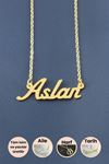 Aslan İsimli Kolye - Sarı