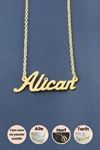 Alican İsimli Kolye - Sarı