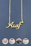 Asaf İsimli Kolye - Sarı