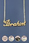 İbrahim İsimli Kolye - Sarı