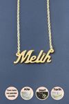 Melih İsimli Kolye - Sarı