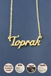 Toprak İsimli Kolye - Sarı