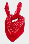 Ay Yıldız Desenli Bandana 50*50 - Kırmızı
