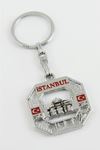 İstanbul Yazılı Metal Anahtarlık - Gümüş Rengi