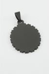 Oval İsim Yazılabilir Çelik Kolye Ucu 2,5*4 cm - Siyah