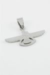 Kuş Çelik Kolye Ucu 3 cm - Gümüş Rengi