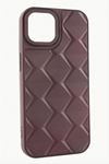 iPhone 15 Pro Max Prizma Desenli Lüx Liza Kılıf - Bordo