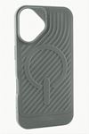 iPhone 16 6.1 Lüx Magsaff Gear Silikon Kılıf - Gri