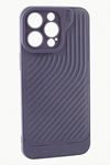 iPhone 15 Pro Max Çizgili Lüx Gear Silikon Kılıf - Mor