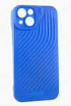iPhone 15 6.1 Çizgili Lüx Gear Silikon Kılıf - Mavi