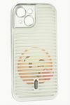 iPhone 13 Desenli Lüx Silikon Kılıf - Açık Gri