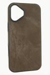 iPhone 16 Plus Nubuk Lüx Velvet Silikon Kılıf - Kahverengi