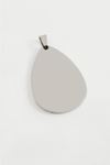 Oval İsim Yazılabilir Çelik Kolye Ucu 4,5 cm - Gümüş Rengi