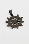Dümen Çelik Kolye Ucu 2,5 cm - Siyah